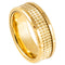 London Manori Jagged Center Gold Tungsten Ring